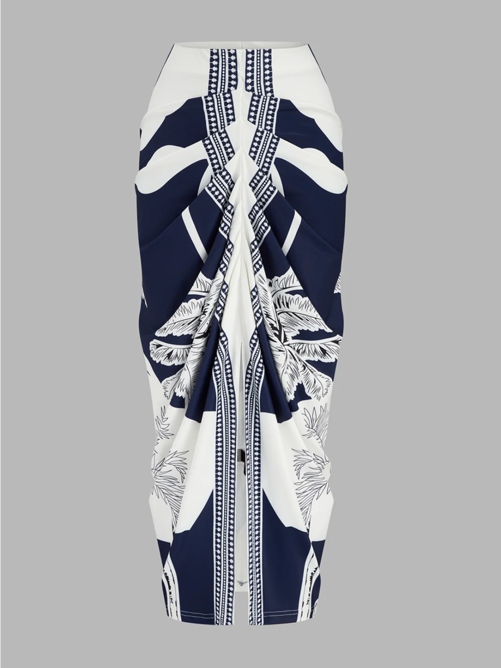 Commense Navy & White Floral Print Midi Skirt Set Medium - Picture 5 of 9
